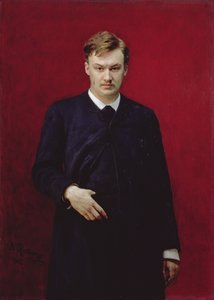 Ritratto del compositore Alexander Konstantinovich Glazunov (1865-1936)